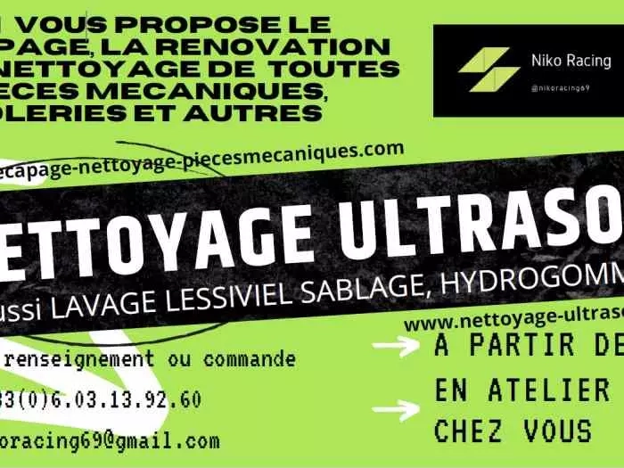 Décapage, Nettoyage par Aero gommage, sablage et Ultrason de vos pièces mécaniques